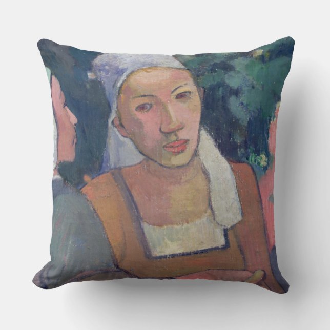 Paul Gauguin | Breton Peasants, 1894 (oil on canva Cushion (Front)
