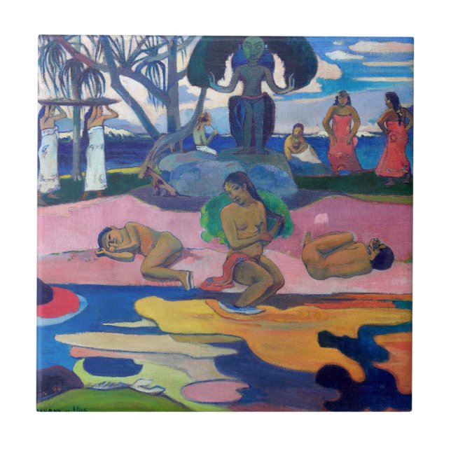 Paul Gauguin - Day of the God / Mahana no atua Ceramic Tile (Front)