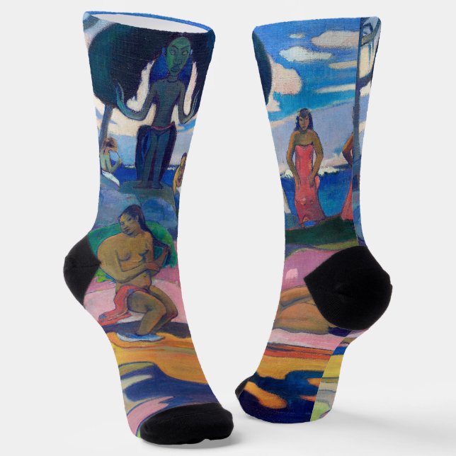 Paul Gauguin - Day of the God / Mahana no atua Socks (Angled)