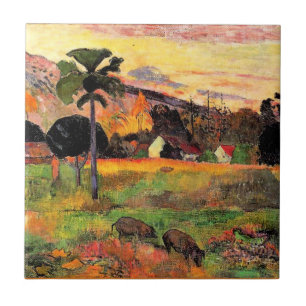 Paul Gauguin famous painting, Come Here, Ceramic Tile