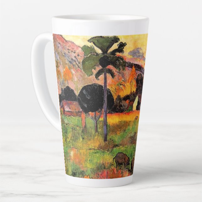 Paul Gauguin famous painting, Come Here, Latte Mug (Left Angle)