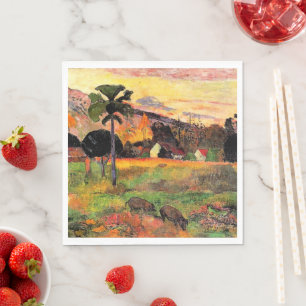 Paul Gauguin famous painting, Come Here, Napkin