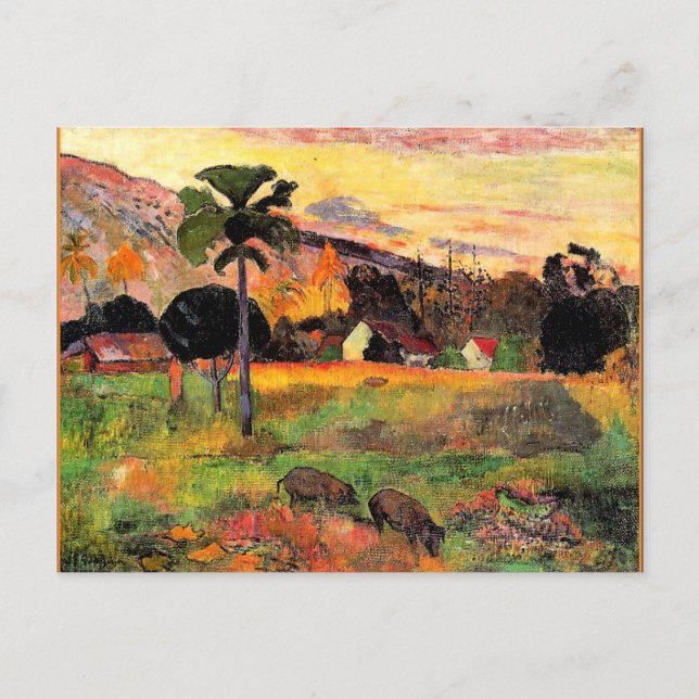 Paul Gauguin famous painting, Come Here Postcard (Front)