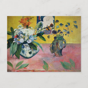 Paul Gauguin Flowers and a Japanese Print, 1889 Postcard