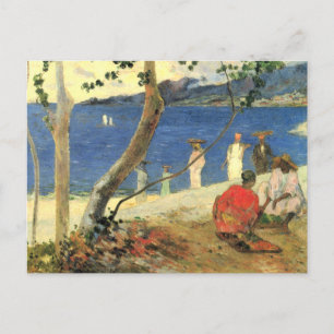 Paul Gauguin Fruit carriers at Turin Cove, or Seas Postcard
