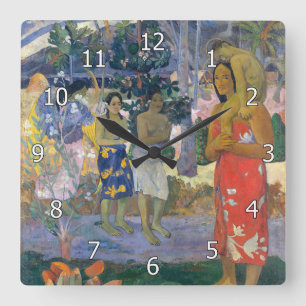 Paul Gauguin - Hail Mary / Ia Orana Maria Square Wall Clock