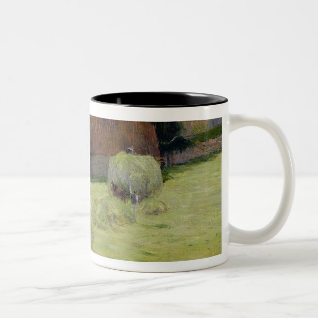 Paul Gauguin | Haymaking in Brittany, 1888 Two-Tone Coffee Mug (Right)