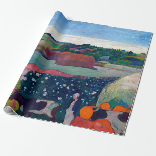 Paul Gauguin Haystacks in Brittany Wrapping Paper