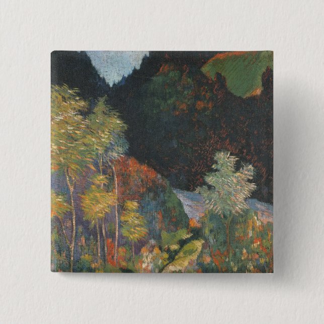 Paul Gauguin | Landscape 15 Cm Square Badge (Front)