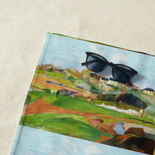 Paul Gauguin Landscape at Le Pouldu Classic Art Beach Towel
