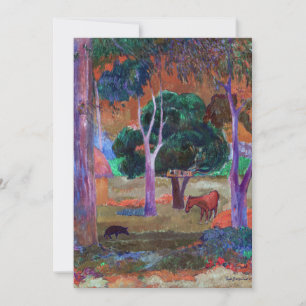 Paul Gauguin - Landscape with a Pig and a Horse Thank You Card
