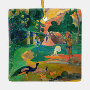 Paul Gauguin - Landscape with Peacocks / Matamoe Ceramic Ornament