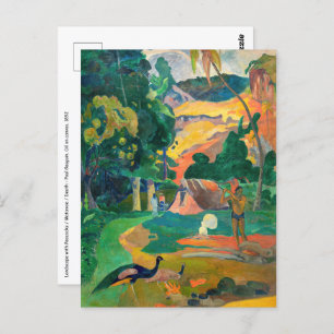 Paul Gauguin - Landscape with Peacocks / Matamoe Postcard