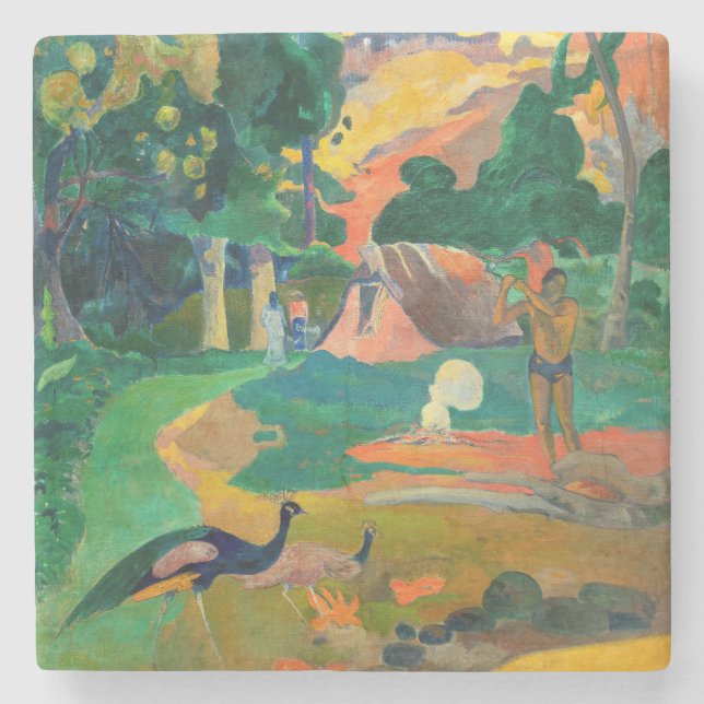 Paul Gauguin - Landscape with Peacocks / Matamoe Stone Coaster (Front)