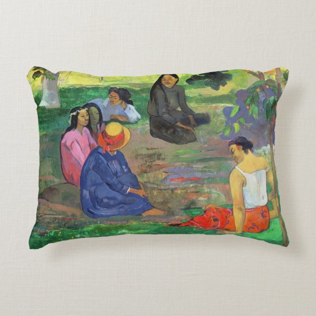 Paul Gauguin | Les Parau Parau (The Gossipers) Decorative Cushion (Front)