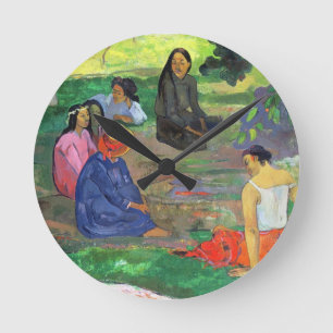 Paul Gauguin Les Parau Parau (The Gossipers) Round Clock