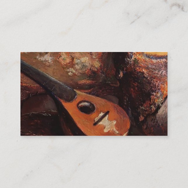 Paul Gauguin- Mandolin on a chair Business Card (Back)