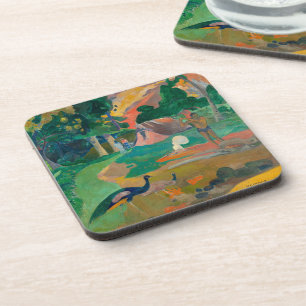 Paul Gauguin Matamoe Landscape with Peacocks Coaster