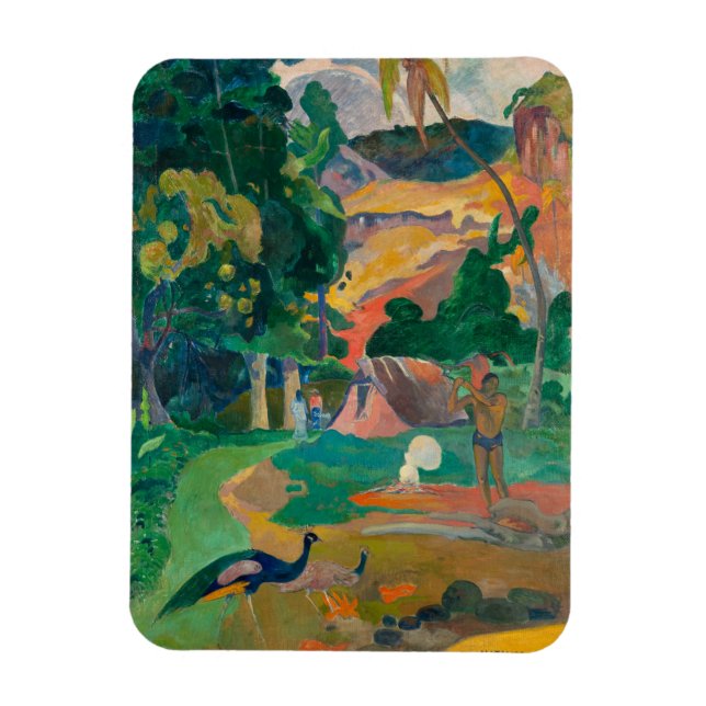 Paul Gauguin Matamoe Landscape with Peacocks Magnet (Vertical)