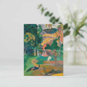 Paul Gauguin Matamoe Landscape with Peacocks Postcard