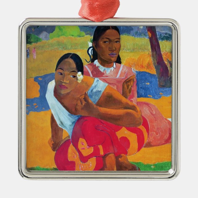 Paul Gauguin | Nafea Faaipoipo (When are you Getti Metal Tree Decoration (Front)