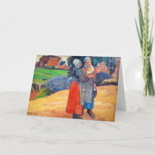 Paul Gauguin - Paysannes Bretonnes Card