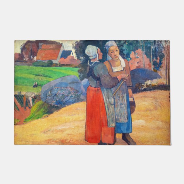 Paul Gauguin - Paysannes Bretonnes Doormat (Front)