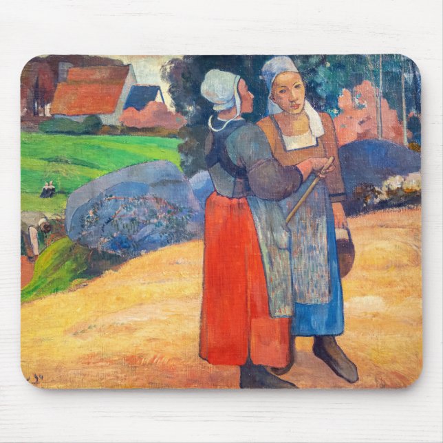 Paul Gauguin - Paysannes Bretonnes Mouse Pad (Front)