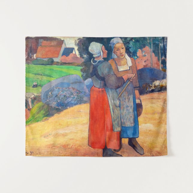 Paul Gauguin - Paysannes Bretonnes Tapestry (Front (Horizontal))