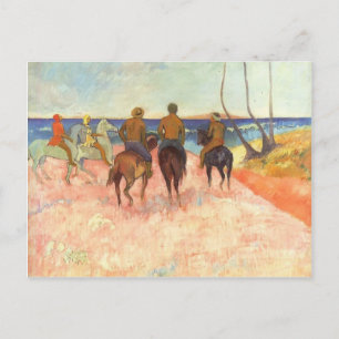 Paul Gauguin- Riders on the beach Postcard
