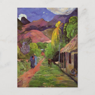 Paul Gauguin- Road in Tahiti Postcard