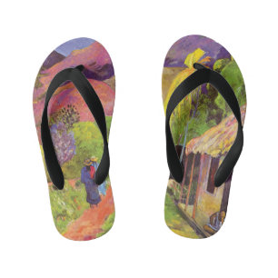 Paul Gauguin Road in Tahiti Vintage Fine Art Kid's Thongs