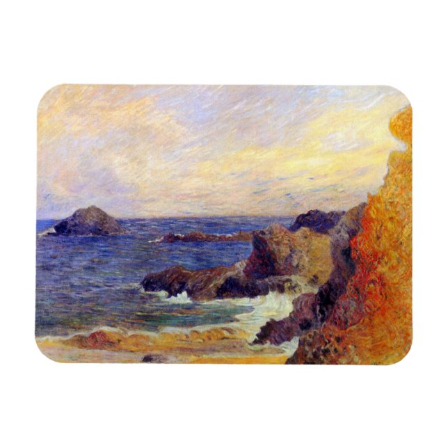 Paul Gauguin - Rocky Coast Fine Art Painting Magnet (Horizontal)