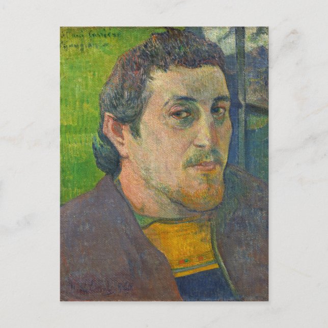 Paul Gauguin | Self Portrait dedicated to Carriere Postcard (Front)