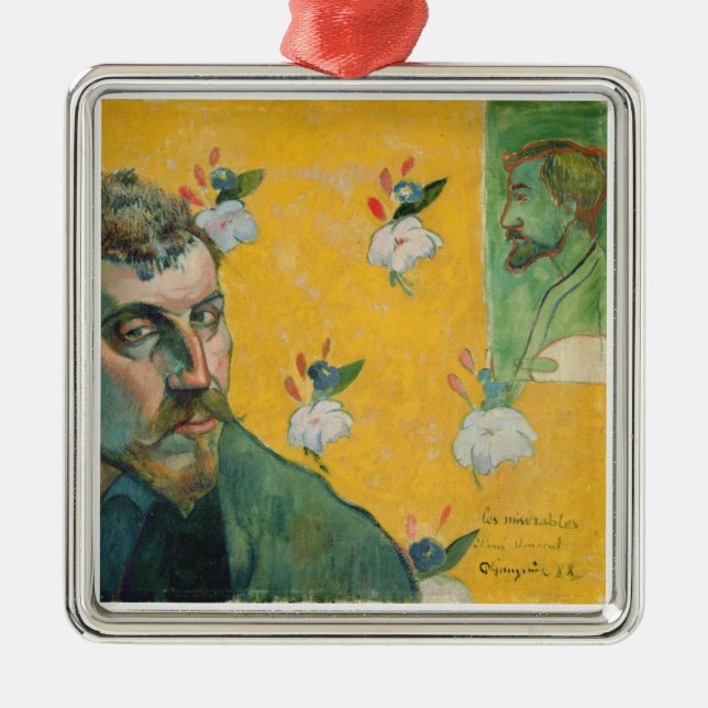 Paul Gauguin | Self Portrait, Les Miserables,1888  Metal Tree Decoration (Front)