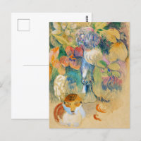 Paul Gauguin Still Life with Cat, Fowers Classic