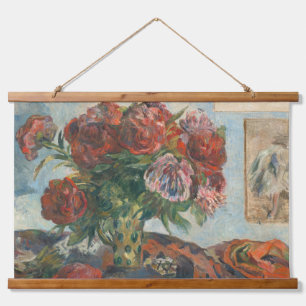 Paul Gauguin Still Life With Peonies Red Flowers Hanging Tapestry