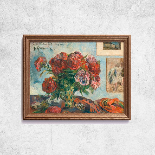 Paul Gauguin Still Life With Peonies Red Flowers Poster (Paul Gauguin Still Life With Peonies Red Flowers Poster
)