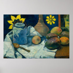 Paul Gauguin - Still Life with Teapot and Fruit Poster