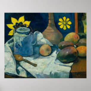 Paul Gauguin - Still Life with Teapot and Fruit Poster