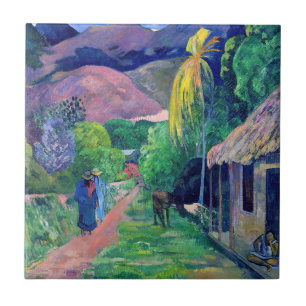 Paul Gauguin - Street in Tahiti Ceramic Tile