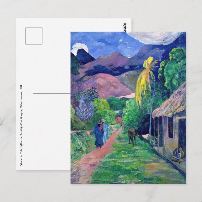 Paul Gauguin - Street in Tahiti Postcard (Front/Back)