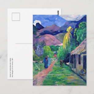 Paul Gauguin - Street in Tahiti Postcard