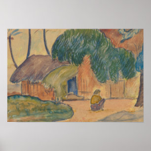 Paul Gauguin - Tahitian Hut Poster