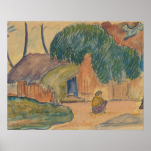 Paul Gauguin - Tahitian Hut Poster