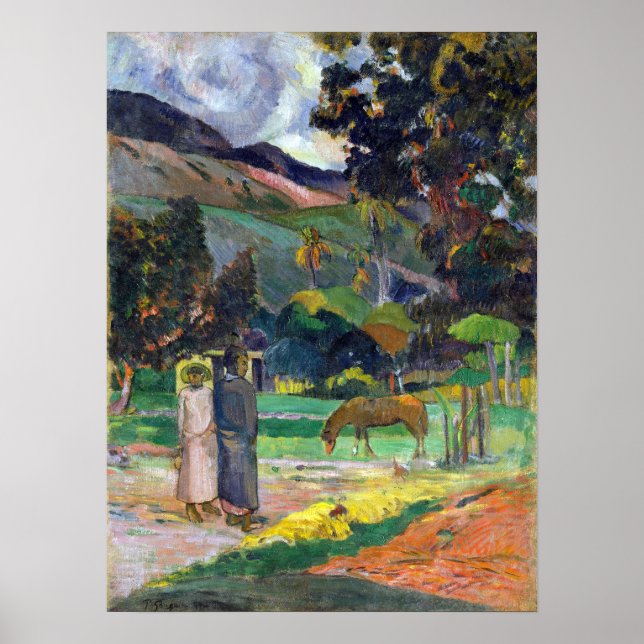 Paul Gauguin Tahitian Landscape Poster (Front)