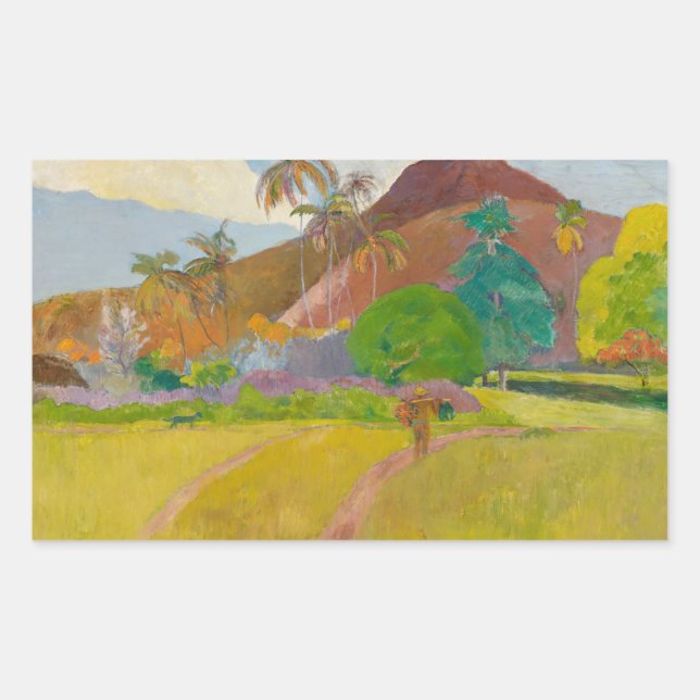 Paul Gauguin - Tahitian Landscape Rectangular Sticker (Front)
