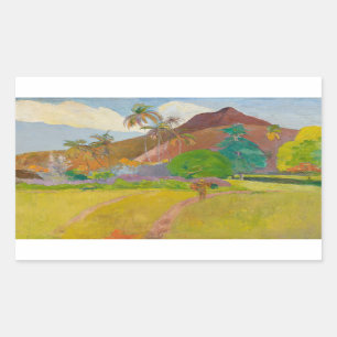 Paul Gauguin - Tahitian Landscape Rectangular Sticker