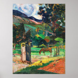 Paul Gauguin Tahitian Landscape,Tropical Landscape Poster