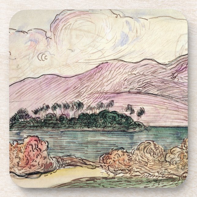 Paul Gauguin | Tahitian Landscape (w/c on paper) Coaster (Front)